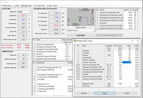 COOLSTAR: Calculation of piping